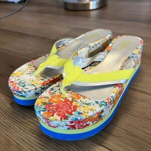 Candie's Wedge Flip Flops Women's Size 6
